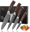 Wakoli EDIB 4-Piece Damascus Knife Set – Professional Kitchen Knife Set by Wakoli