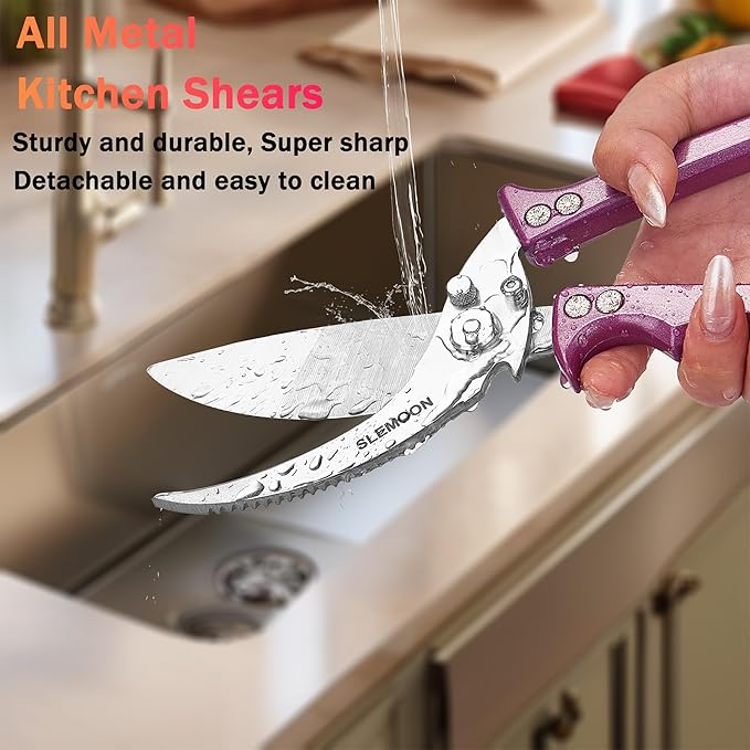 Heavy Duty Poultry Shears Meat Cutting Dishwasher Safe and Food Stainless - Image 5