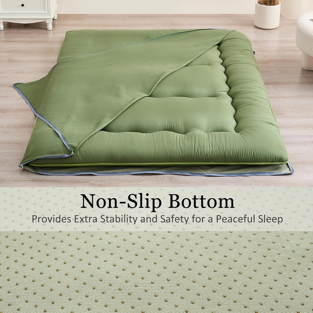 Futon Mattress Cover, Zippered Japanese Floor Mattress Cover