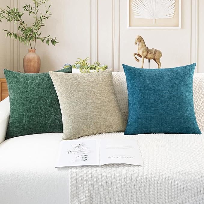 CaliTime Throw Pillow Covers Decorative 12 X 20 Inches Pack of 2 Cozy Chenille - Image 5