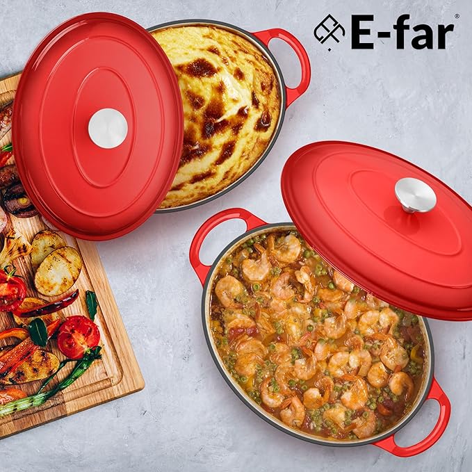 E-far 7QT Oval Dutch Oven Pot - Image 8