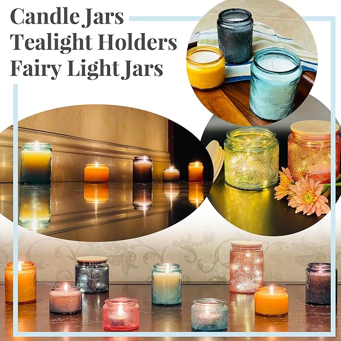 4 oz Colored Mini Glass Jars - Image 9