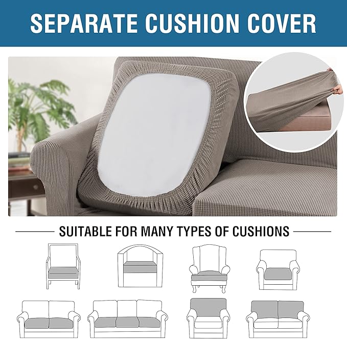 H.VERSAILTEX 4 Piece Stretch Sofa Covers - Image 5
