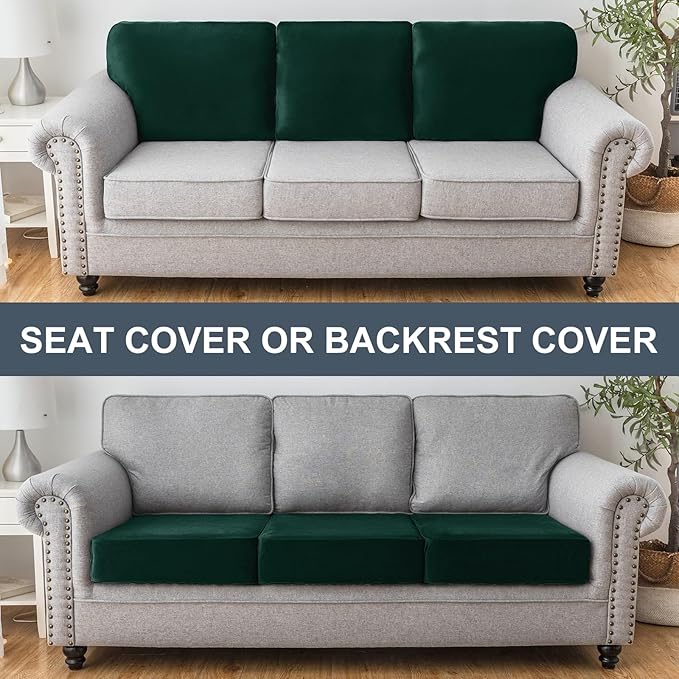 Couch Cover Stretch Velvet Sofa Cushion Cover 1-Piece - Image 4