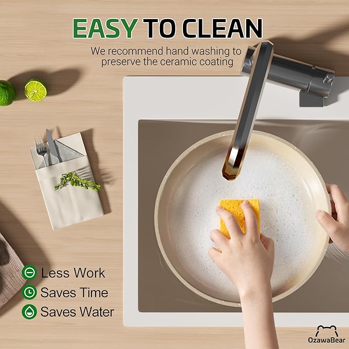23 Pcs Pots and Pans Set Non Stick, Ceramic Cookware Set Non Toxic - Image 7