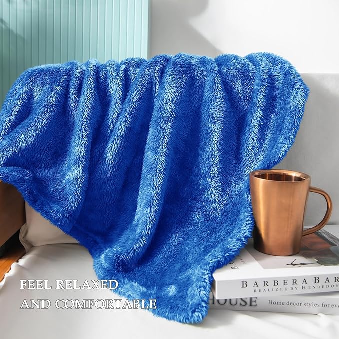 Exclusivo Mezcla Plush Fuzzy Fleece Throw Blanket Extra Large, Super Soft - Image 4