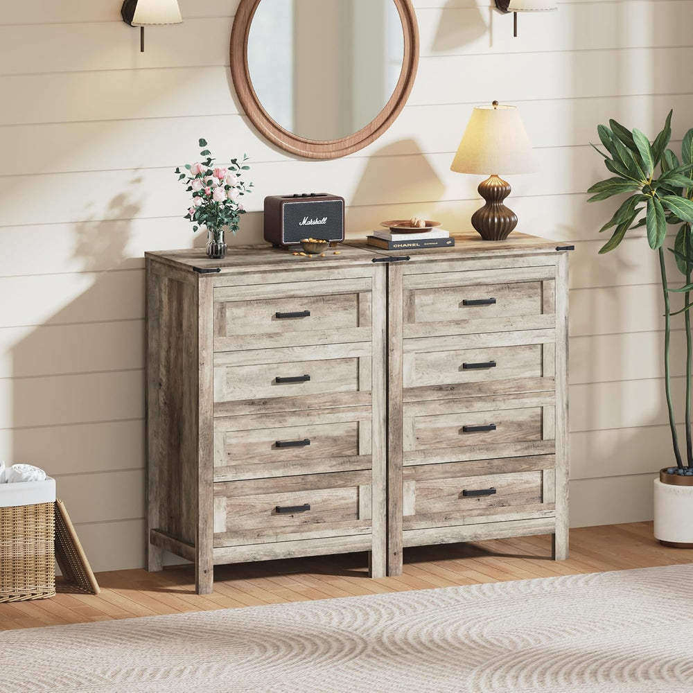 Farmhouse 4 Dresser for Bedroom, Vertical Drawer Dresser with Large Storage, ...