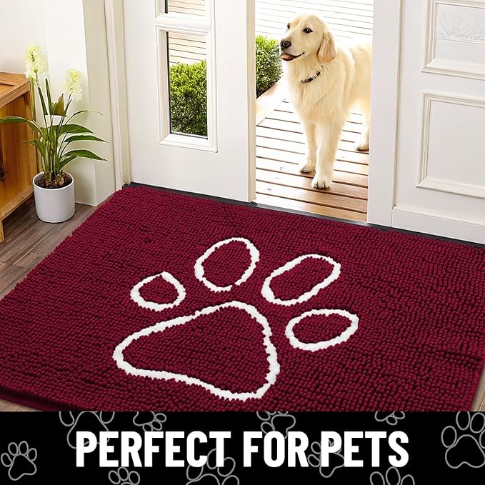Smiry Dog Door Mat for Muddy Paws, Absorbent Dirt Trapper Non Slip Quick Dry - Image 7