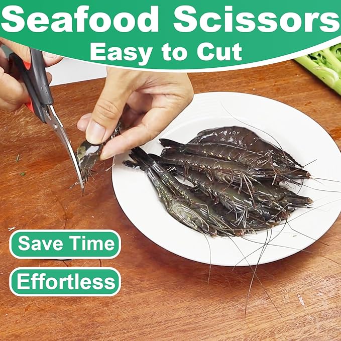 Heavy Duty Poultry Shears Seafood Scissors 2pcs set, Kitchen Shears