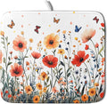 Poppy Flower Dish Drying Mat 16x18 Inch Floral Leaves Dish Drainer Protector by Giwawa