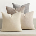 MIULEE Pack of 4 Couch Throw Pillow Covers 18x18 Inch Neutral Beige/Brown Soft by MIULEE