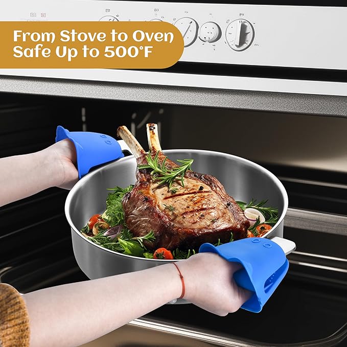 LOLYKITCH Sauté Pan, 6QT Tri-Ply Stainless Steel Deep Cooking Pan, 12 Inch - Image 5