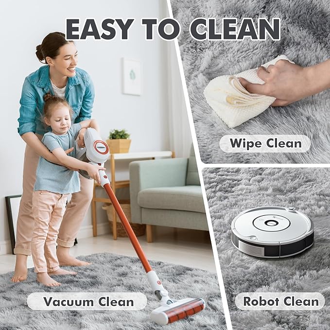 6x9 Ft Large Shag Rugs for Living Room Decor, Tie-Dyed Ultra Soft Fluffy Furry - Image 7