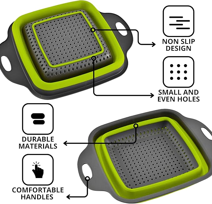 Square Collapsible Colander - Image 3