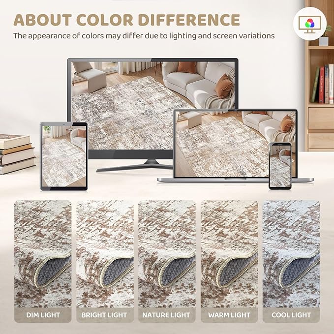 UERMEI 3x5 Area Rug Living Room Rugs - Image 8