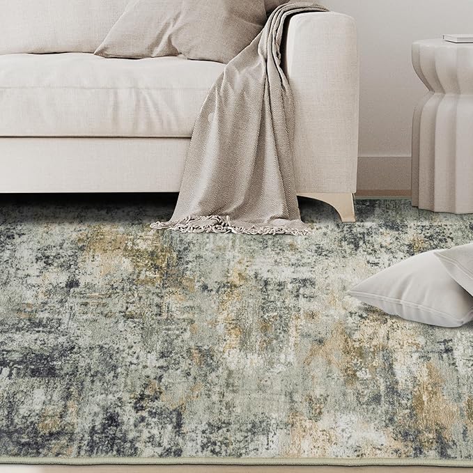 9x12 Area Rugs for Living Room Rug Washable: Abstract Large Rug for Dining Room - Image 3