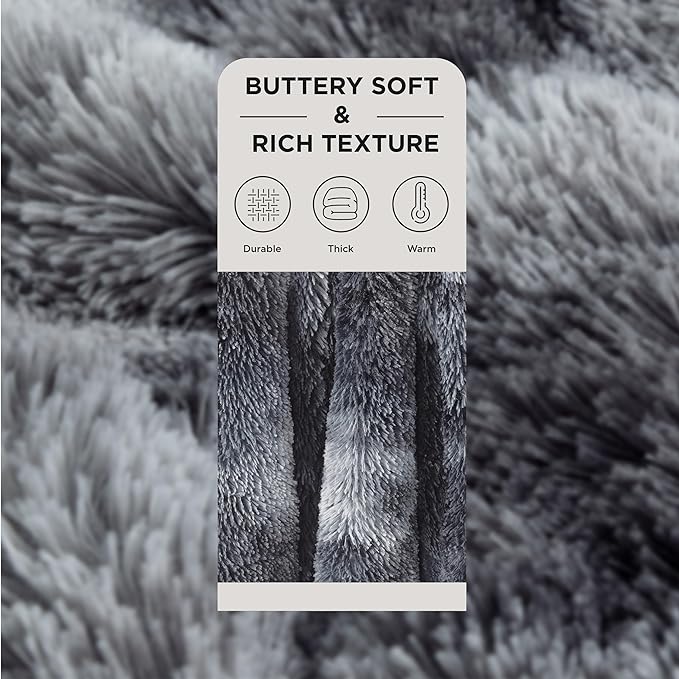 Bedsure GentleSoft Fluffy Fuzzy Faux Fur Throw Blanket - Image 2