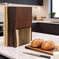 Acacia Wood Cutting Board Book Set, 3-Piece Decorative Chopping Boards by Unknown