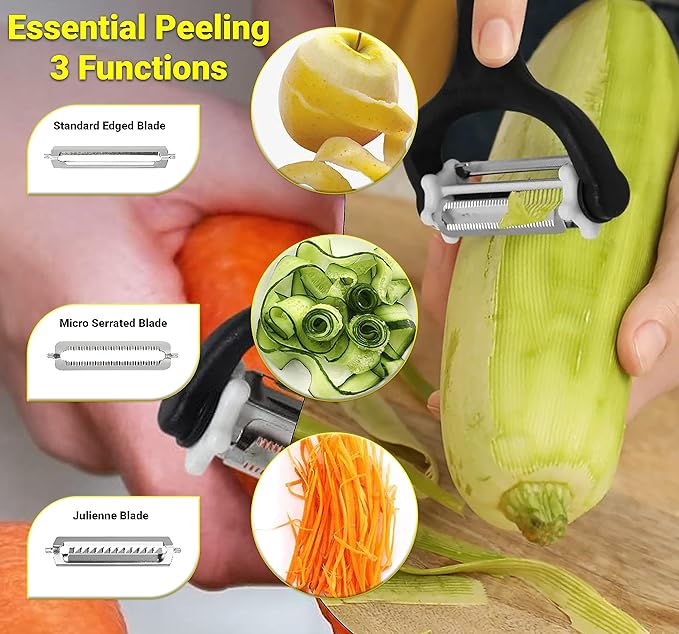 Julienne Peeler Y Peelers for Potato Vegetable Carrot Cucumber & Fruits – - Image 4