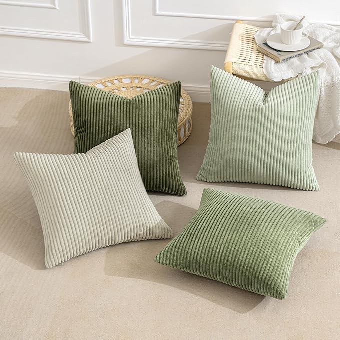 MIULEE Boho Farmhouse Throw Pillow Covers 20x20 Inch Set of 4 Mordern Neutral - Image 6