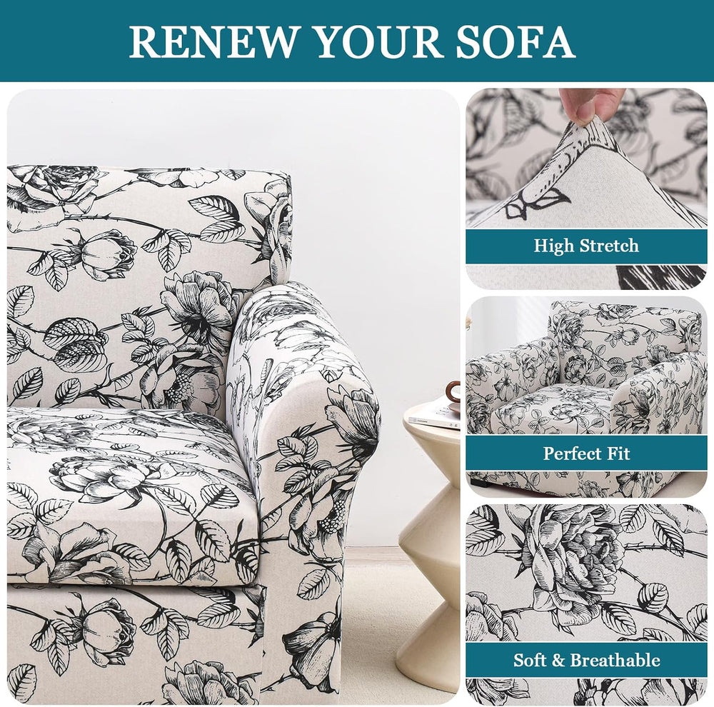 FUANGUI 2 Piece Chair Covers Armchair Arm Covers Chair Couch Covers