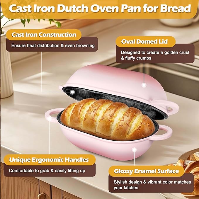 Homikit Enameled Cast Iron Dutch Oven