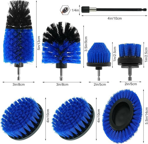 8 Pcs Drill Brush Attachment Set, Power Cleaning Scrub Brush Kit - Image 2
