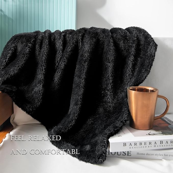 Exclusivo Mezcla Plush Fuzzy Fleece Bed Blanket Twin Size, Super Soft, Fluffy - Image 6