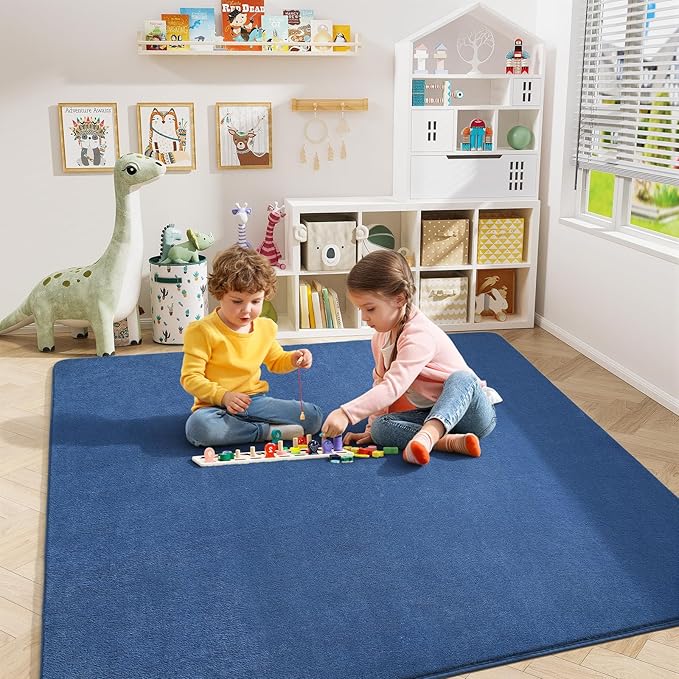 Amearea 4x4 Square Area Rugs for Bedroom Living Room, Modern Blue Thickened - Image 6