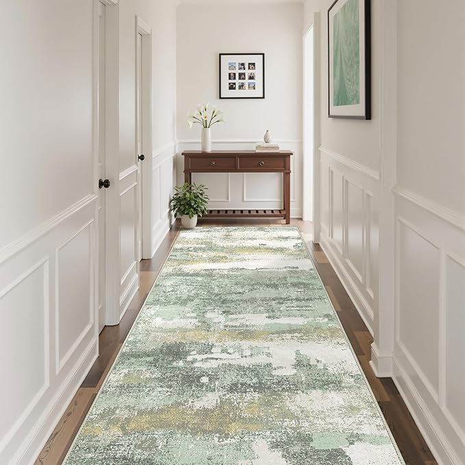 BEIMO Runner Rug for Hallway Kitchen, Soft Modern Abstract Throw Rugs, Low Pile by BEIMO