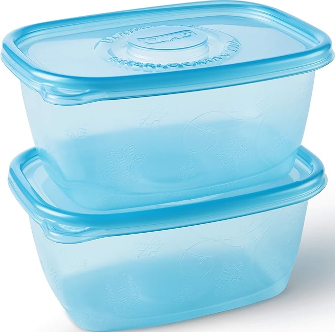 Glad Gladware Freezerware Food Storage Containers, Large Rectangle Holds 64 - Image 4