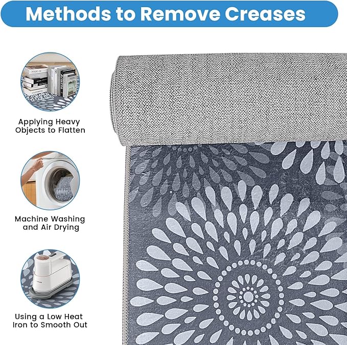 StepRite Runner Rug 2 x 8 ft, Washable Rugs, Hallway Runner Rugs, Kitchen - Image 5