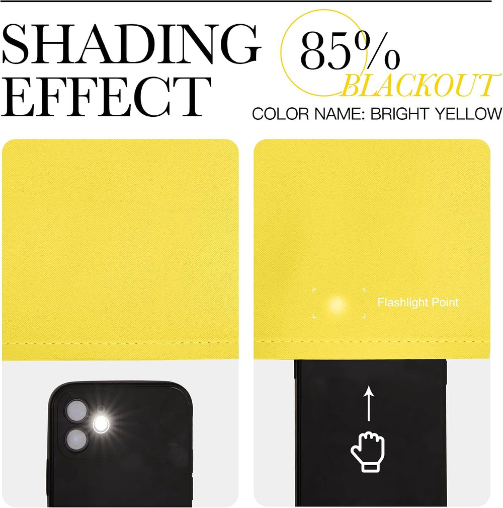 NICETOWN Bright Yellow Blackout Curtains for Bedroom, 2 Panels, W52xL84
