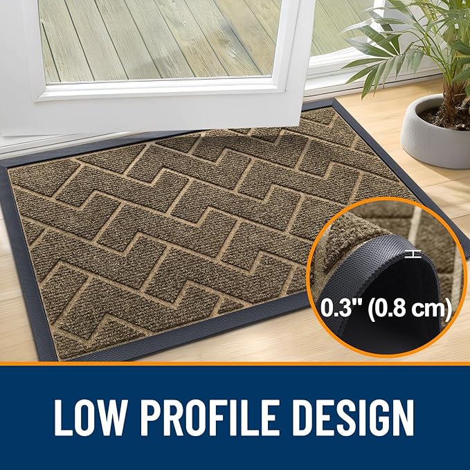 OLANLY Front Door Mat Indoor Outdoor Entrance, Waterproof All-Season, - Image 4
