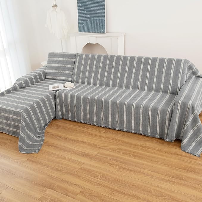 Boho Sofa Covers for 3 Cushion Couch, Couch Cover for Dogs, Loveseat Cover Soft - Image 6