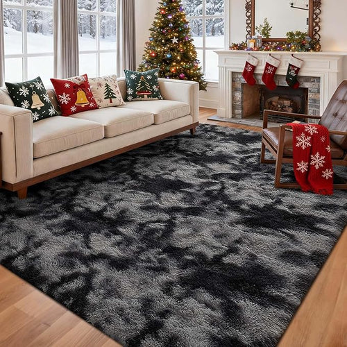 5x7 Ft Large Shag Rugs for Bedroom Living Room Decor for Men Boys, Tie Dyed by Cuzwlovita