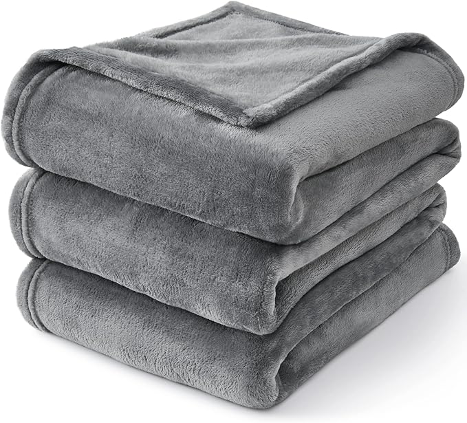 BEDELITE Fleece Blankets Queen Size Grey Throw Blankets - Image 7