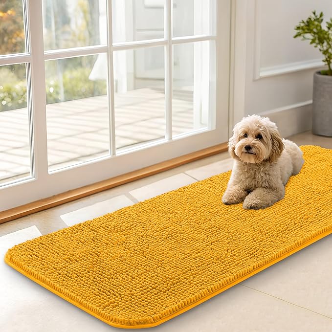 OLANLY Dog Door Mat for Muddy Paws 47x17, Absorbs Moisture and Dirt, Absorbent by OLANLY