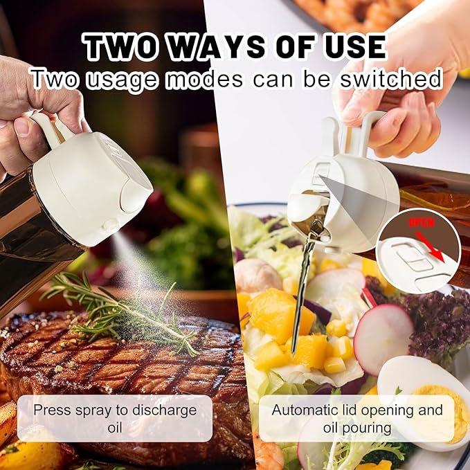 2 In 1 Oil Dispenser And Oil Sprayer, 16 Oz/470 Ml Oil Dispenser - Image 2