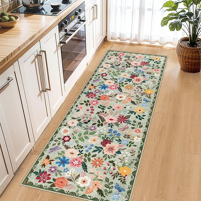 Runner Rug for Entryway: 2.6x8 Kitchen Rugs Non Slip Washable Ultra-Thin Soft - Image 6