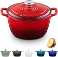 ROSSALLINI Signature Enameled Cast Iron Dutch Oven, Non-Stick Serving Pot by RossalliniSignatureStoneware