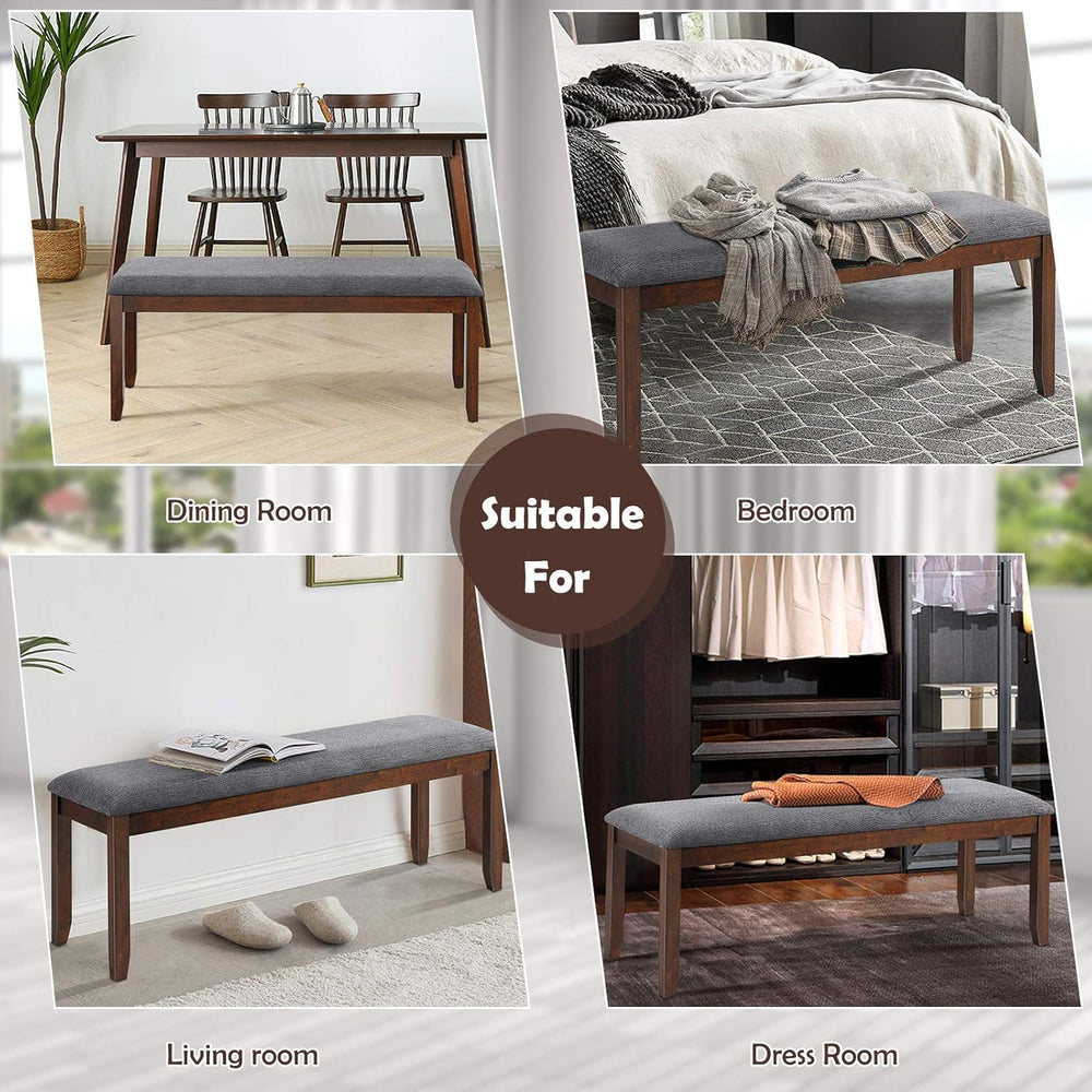 Giantex Dining Room Bench with Upholstered Padded Seat, 660lbs Capacity, 47.5...