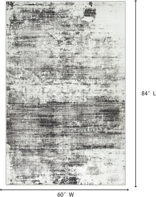 5x7 Area Rugs Washable Rug: Modern Abstract Living Room Rug Soft Anti-Skid Thin - Image 2