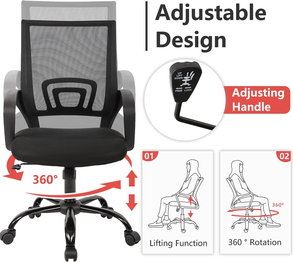 PayLessHere Office Computer Chair Ergonomic Cheap Desk Chair Adjustable Comfo...