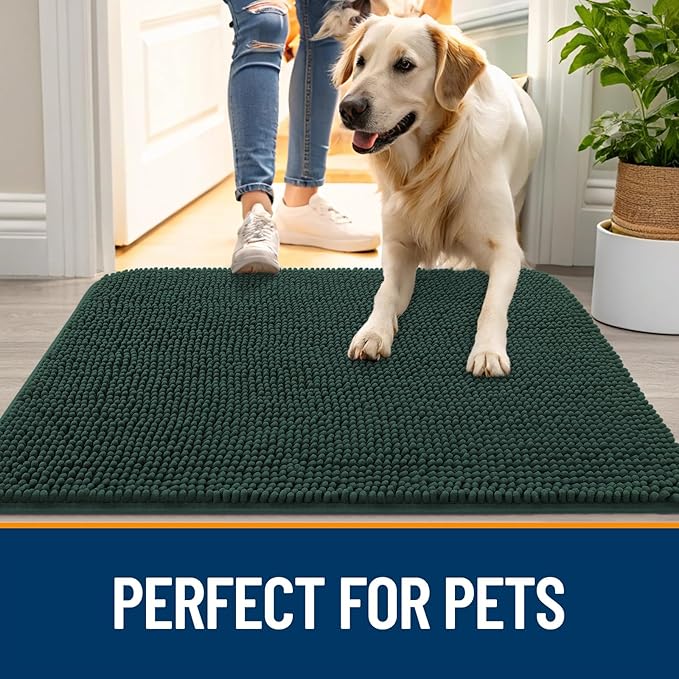 OLANLY Dog Door Mat for Muddy Paws 35x24, Absorbs Moisture and Dirt, Absorbent - Image 6
