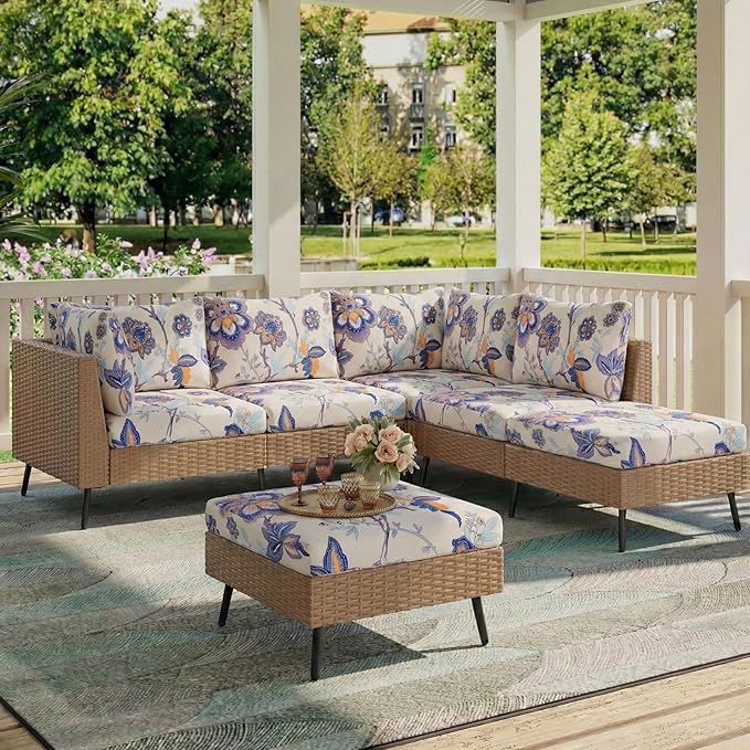 hyha Printed Couch Cushion Covers, Floral Sofa Covers Washable - Image 2