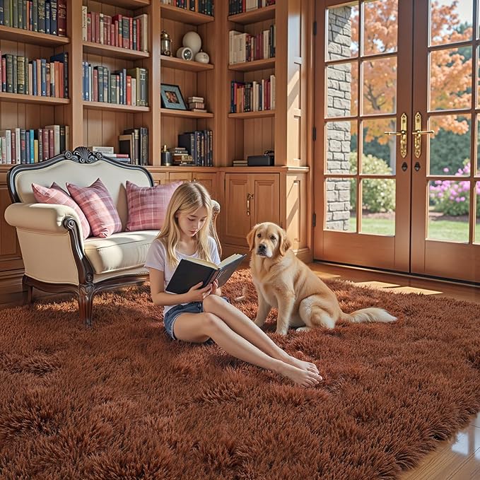 8x10 Area Rugs for Living Room Bedroom, Large Area Rug Shaggy Carpet Soft Plush - Image 3