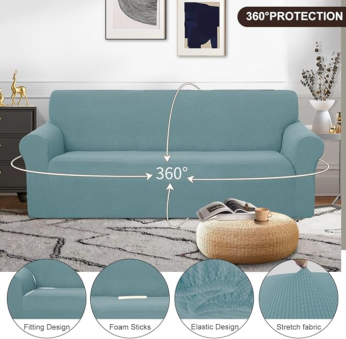 U-NICE HOME Stretch Couch Cover Sofa Cover Sofa Slipcover Furniture Protector - Image 3