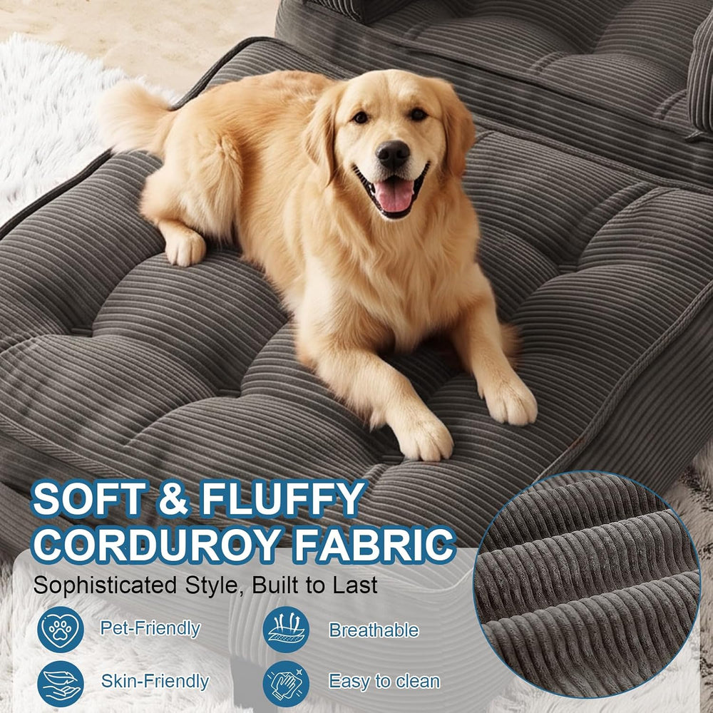 Folding Sofa Bed, Convertible Sleeper Chair Bed with Armrests
