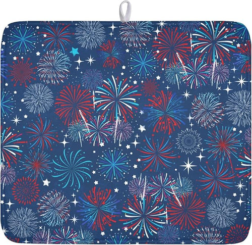 4th of July Patriotic Dish Drying Mat by Unknown